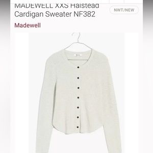 Madewell Cream Halstead Cardigan Sweater